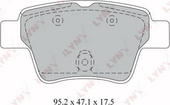 LYNXauto BD-2211 - Kit de plaquettes de frein, frein à disque cwaw.fr