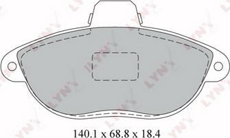 LYNXauto BD-2213 - Kit de plaquettes de frein, frein à disque cwaw.fr