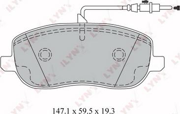 LYNXauto BD-2212 - Kit de plaquettes de frein, frein à disque cwaw.fr