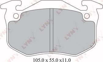 LYNXauto BD-2222 - Kit de plaquettes de frein, frein à disque cwaw.fr