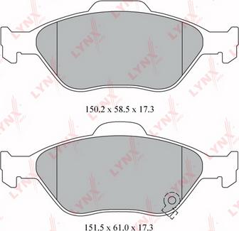 LYNXauto BD-7594 - Kit de plaquettes de frein, frein à disque cwaw.fr