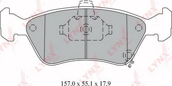 LYNXauto BD-7590 - Kit de plaquettes de frein, frein à disque cwaw.fr