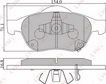 LYNXauto BD-7545 - Kit de plaquettes de frein, frein à disque cwaw.fr