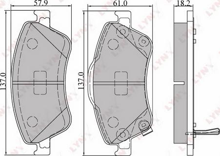 LYNXauto BD-7546 - Kit de plaquettes de frein, frein à disque cwaw.fr