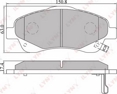 LYNXauto BD-7548 - Kit de plaquettes de frein, frein à disque cwaw.fr