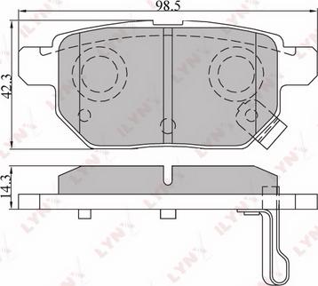 LYNXauto BD-7543 - Kit de plaquettes de frein, frein à disque cwaw.fr