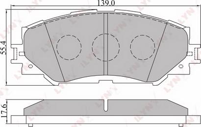 LYNXauto BD-7542 - Kit de plaquettes de frein, frein à disque cwaw.fr