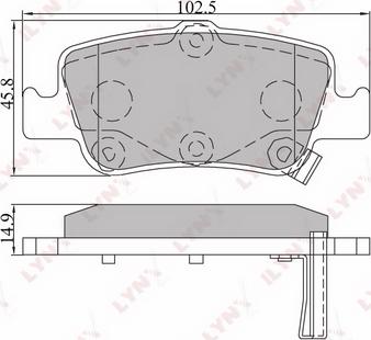 LYNXauto BD-7547 - Kit de plaquettes de frein, frein à disque cwaw.fr