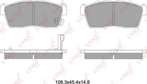 LYNXauto BD-7551 - Kit de plaquettes de frein, frein à disque cwaw.fr