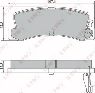 LYNXauto BD-7557 - Kit de plaquettes de frein, frein à disque cwaw.fr