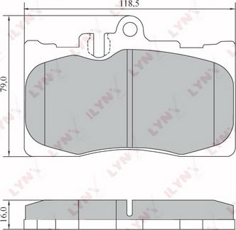 LYNXauto BD-7568 - Kit de plaquettes de frein, frein à disque cwaw.fr