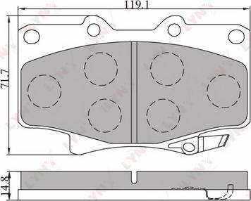 LYNXauto BD-7504 - Kit de plaquettes de frein, frein à disque cwaw.fr