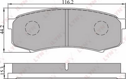 LYNXauto BD-7505 - Kit de plaquettes de frein, frein à disque cwaw.fr