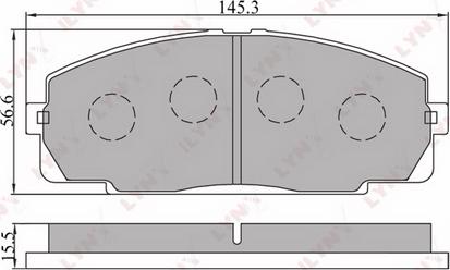 LYNXauto BD-7508 - Kit de plaquettes de frein, frein à disque cwaw.fr