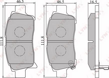 LYNXauto BD-7519 - Kit de plaquettes de frein, frein à disque cwaw.fr