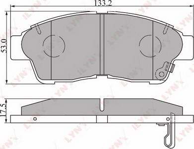 LYNXauto BD-7516 - Kit de plaquettes de frein, frein à disque cwaw.fr