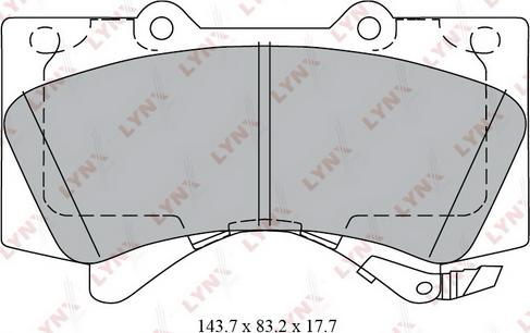 LYNXauto BD-7580 - Kit de plaquettes de frein, frein à disque cwaw.fr