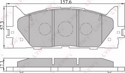 LYNXauto BD-7530 - Kit de plaquettes de frein, frein à disque cwaw.fr