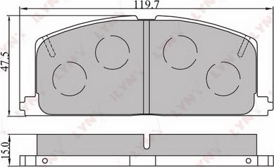 LYNXauto BD-7533 - Kit de plaquettes de frein, frein à disque cwaw.fr