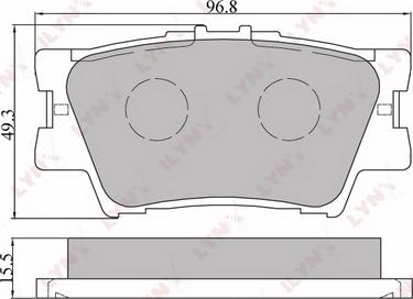 LYNXauto BD-7532 - Kit de plaquettes de frein, frein à disque cwaw.fr