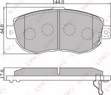 LYNXauto BD-7524 - Kit de plaquettes de frein, frein à disque cwaw.fr