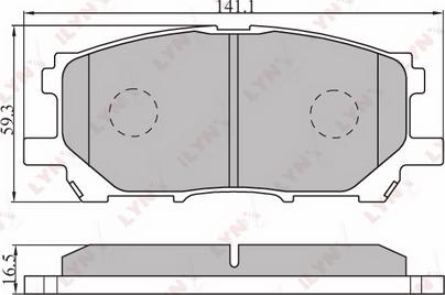 LYNXauto BD-7525 - Kit de plaquettes de frein, frein à disque cwaw.fr