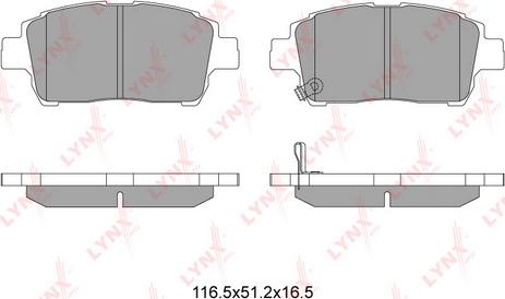 LYNXauto BD-7526 - Kit de plaquettes de frein, frein à disque cwaw.fr