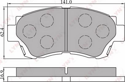 LYNXauto BD-7520 - Kit de plaquettes de frein, frein à disque cwaw.fr