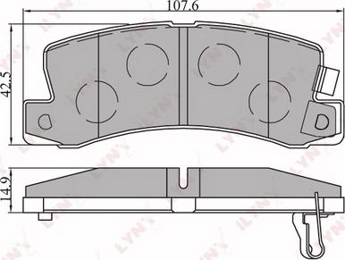 LYNXauto BD-7521 - Kit de plaquettes de frein, frein à disque cwaw.fr