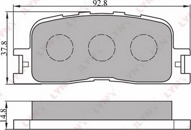 LYNXauto BD-7523 - Kit de plaquettes de frein, frein à disque cwaw.fr