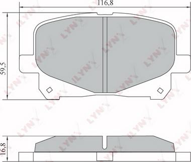 LYNXauto BD-7575 - Kit de plaquettes de frein, frein à disque cwaw.fr