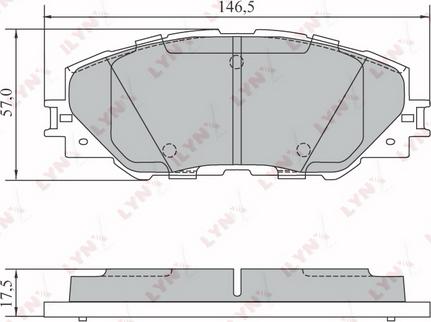 LYNXauto BD-7572 - Kit de plaquettes de frein, frein à disque cwaw.fr