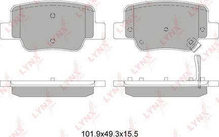 LYNXauto BD-7601 - Kit de plaquettes de frein, frein à disque cwaw.fr