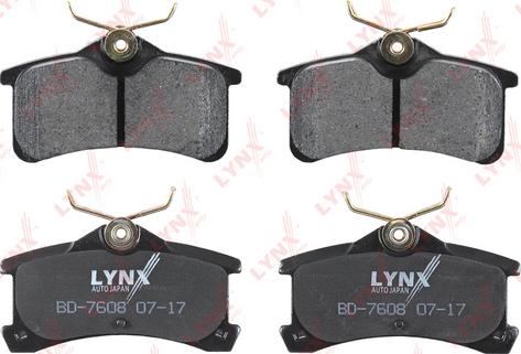 LYNXauto BD-7608 - Kit de plaquettes de frein, frein à disque cwaw.fr