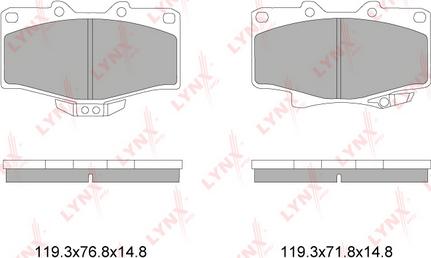 LYNXauto BD-7603 - Kit de plaquettes de frein, frein à disque cwaw.fr