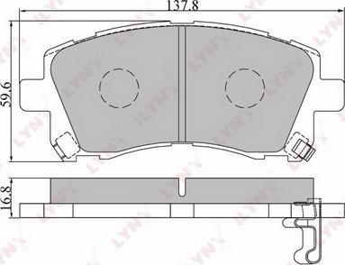 LYNXauto BD-7104 - Kit de plaquettes de frein, frein à disque cwaw.fr