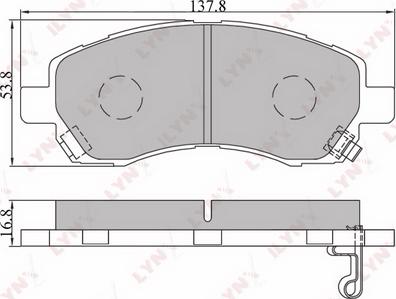 LYNXauto BD-7105 - Kit de plaquettes de frein, frein à disque cwaw.fr