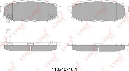 LYNXauto BD-7114 - Kit de plaquettes de frein, frein à disque cwaw.fr