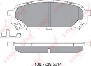 LYNXauto BD-7113 - Kit de plaquettes de frein, frein à disque cwaw.fr