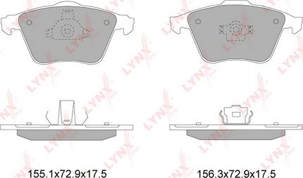 LYNXauto BD-7819 - Kit de plaquettes de frein, frein à disque cwaw.fr