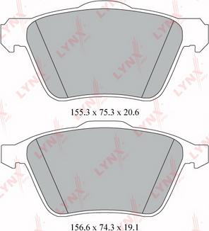 LYNXauto BD-7814 - Kit de plaquettes de frein, frein à disque cwaw.fr