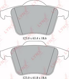 LYNXauto BD-7815 - Kit de plaquettes de frein, frein à disque cwaw.fr