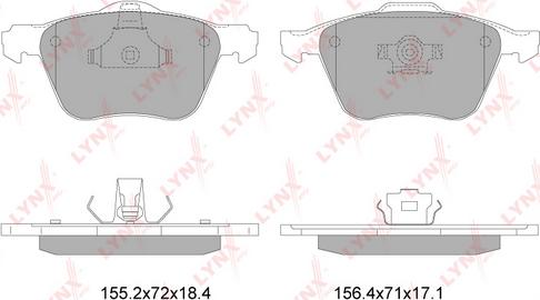 LYNXauto BD-7818 - Kit de plaquettes de frein, frein à disque cwaw.fr