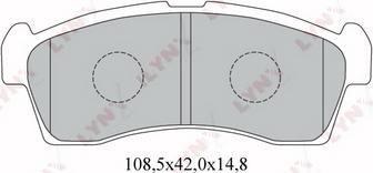 LYNXauto BD-7309 - Kit de plaquettes de frein, frein à disque cwaw.fr