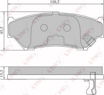 LYNXauto BD-7305 - Kit de plaquettes de frein, frein à disque cwaw.fr