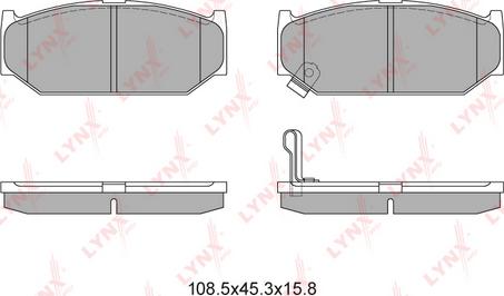 LYNXauto BD-7303 - Kit de plaquettes de frein, frein à disque cwaw.fr