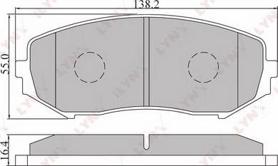 LYNXauto BD-7302 - Kit de plaquettes de frein, frein à disque cwaw.fr