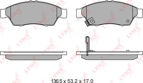 LYNXauto BD-7311 - Kit de plaquettes de frein, frein à disque cwaw.fr