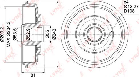 LYNXauto BM-1040 - Tambour de frein cwaw.fr