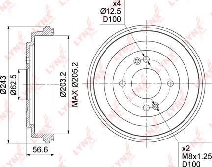 LYNXauto BM-1069 - Tambour de frein cwaw.fr